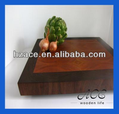 China Disposable Butcher Block Black Walnut Frame and Cherry Joint Chopping Board Walnut for sale