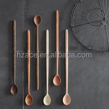 China Solid Wood Wooden Tasting Spoon 	Wood Kitchen Tools rubber wood,beech,oak,acacia,black walnut for sale