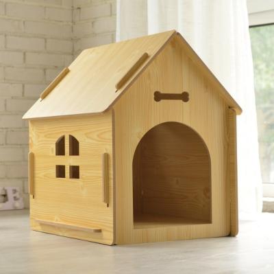 China Small Dog House Teddy Kennel Kennel Indoor Windproof Wooden Home Accessories for sale