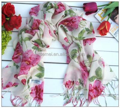 China Promotion Dubai Wholesale Market Viscous Porcelain Scarf Pashmina for sale