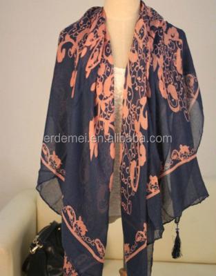 China Flower buyers for pashmina shawls, pirate head scarf, flamenco shawl for sale