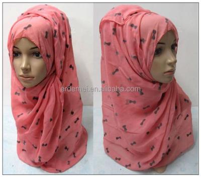 China Promotion Chiffon Printed Women Dubai Hijab Wholesale for sale