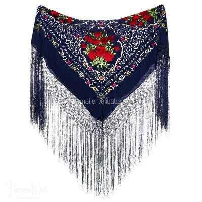 China hot printed spanish flamenco manton shawl decoration/gift/wholesale for sale