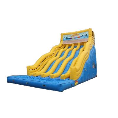 China Amusement Park Outdoor 23ft Inflatable Water Slide Pool, Inflatable Water Slide For Adults for sale