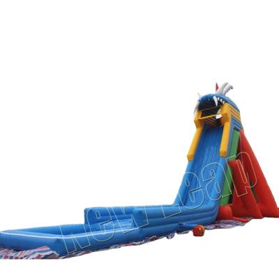 China Outdoor Playground/Backyard/Park Beach Monster Screamer Inflatable Water Slide With Big Poo In The Front For Adults for sale