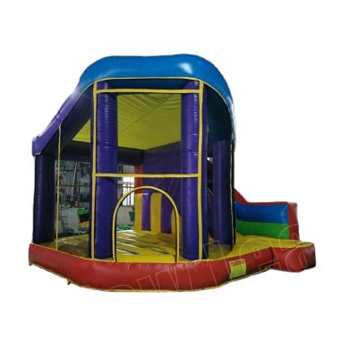 China Play Park Factory Price Inflatable Bounce Castle Air Jumping Combo Chamber With Slide for sale