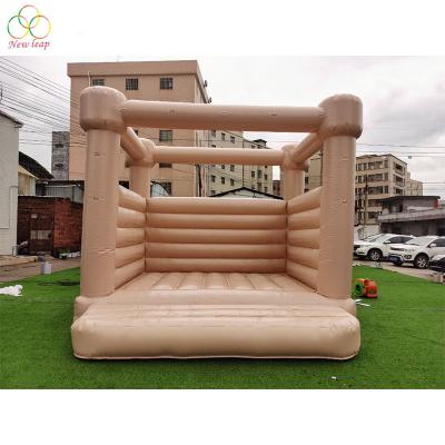 China Custom Champagne Color PVC Inflatable Bounce House Inflatable Jumper Castle Bouncer for sale