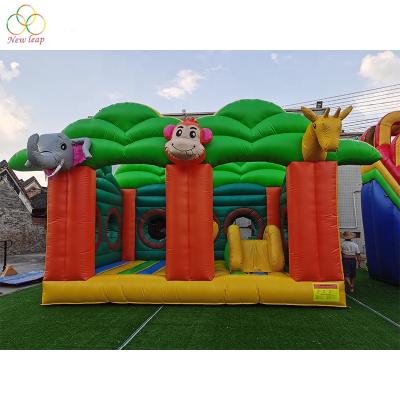 China PVC Animal Inflatable Kids Bounce Forest Inflatable Bounce House for sale