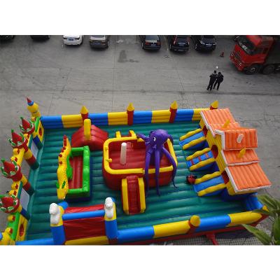 China Outdoor Playground Equipment Inflatable Bounce Castle Amusement Equipment Kids Amusement City Playground Amusement Park for sale