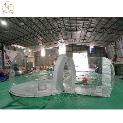 China outdoor camping single room bubble houses inflatable tent 3m house+2m tunnel or customized for sale