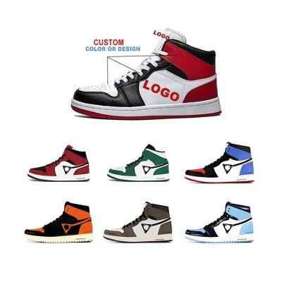 China 1:1 Original Shoes Form Fashion Custom Mens Casual Shoes LOGO Leather High Walking Sports Custom Shoes Zapatillas Male Mocha Green Custom Sneakers for sale