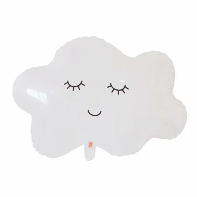 China White Cloud Shape Foil Helium Balloons Birthday Party Decoration Smile Kids New Party Decoration Designs Play for sale