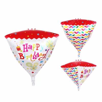 China Party 22 Inch 4D Birthday Party Decoration Diamond Foil Balloon Happy Birthday Balloon for sale