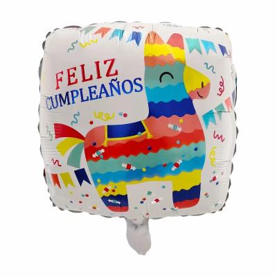 China Party Decoration Happy Birthday Foil Balloons 18 Inch With Letters HAPPY BIRTHDAY In Spanish for sale