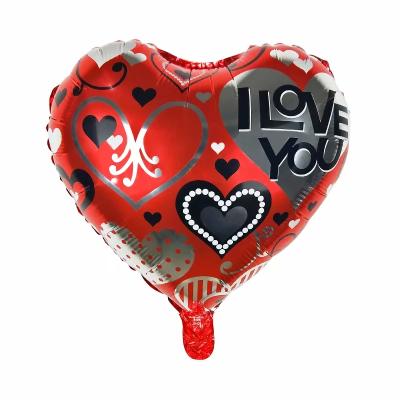 China Happy Valentine's Day Foil Balloon Wedding Party 18 Inch Heart Shape Balloons for sale