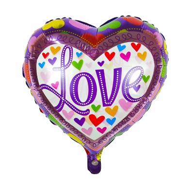 China Party 18 inch Happy Valentine's Day Heart Shape Foil Balloon Wedding Party Balloons for sale