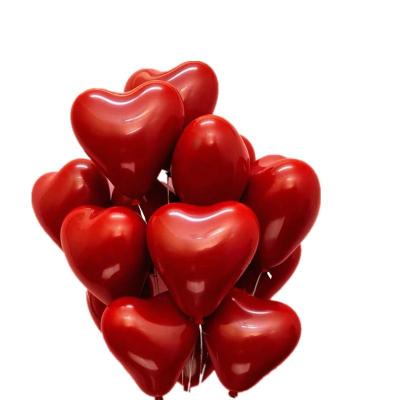 China Party Decoration 10inch 2.2g 100pcs/bag Pomegranate Birthday Wedding Party Decorations Red Heart Shaped Latex Balloon for sale