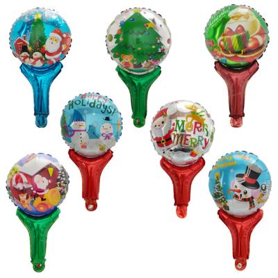 China Party Decoration 2020 Hot Sale Christmas Hand Stick Balloon Globos Merry Christmas Decorations Kids Toys Balloons for sale