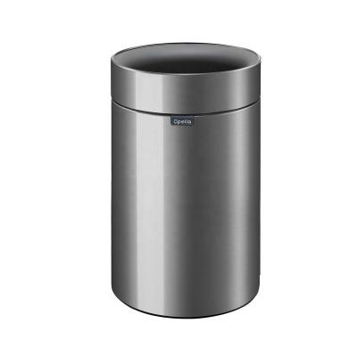 China Viable Silver Household Nordic Open Top Stainless Trash Can for sale