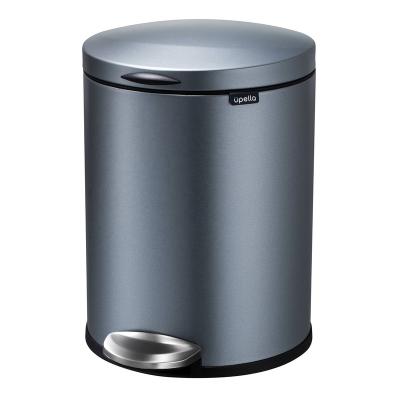 China Sustainable Household Press Room Metal Trash Can With Lid for sale