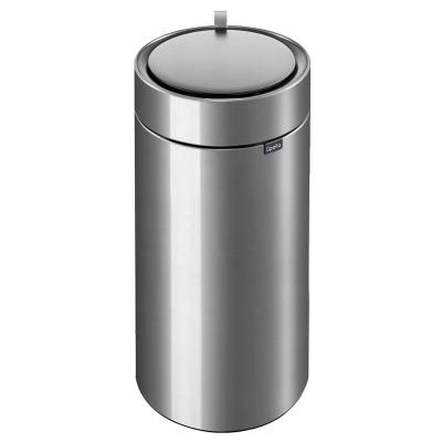 China Stainless Steel Round 12l Sustainable Metal Design Bedroom Nordic Waste Bin for sale