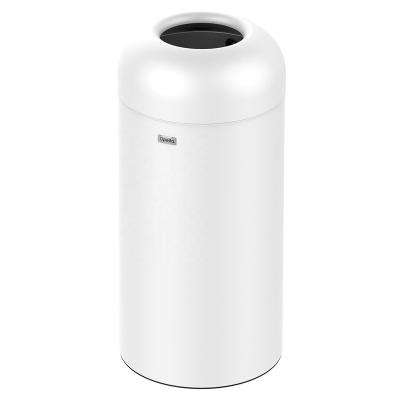 China White Sustainable Large Round Trash Can Open Top Waste Bin for sale