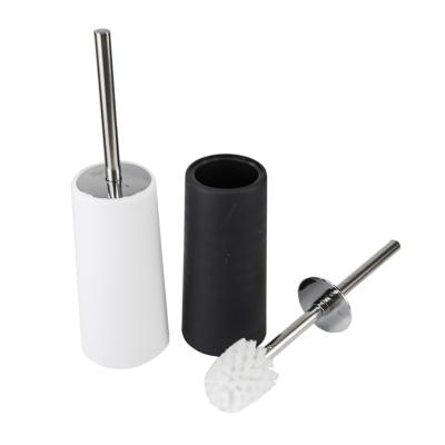 China Sustainable bathroom brush and toilet brush with plastic holder for sale