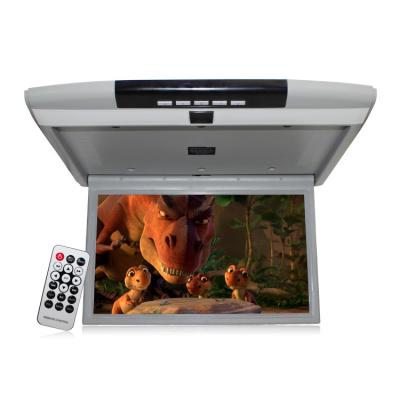 China Adjustable Display Angle 15 Inch 12v Roof Mounted Car TV Monitor P5 Player Flip Down Monitor With USB SD Hdm-i Interface for sale