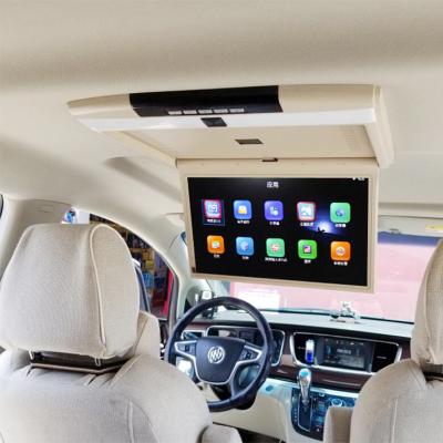 China Car roof video lcd tft tv monitor built-in 17.3 speaker shake down with atmosphere lamp android 9 2+16g for sale