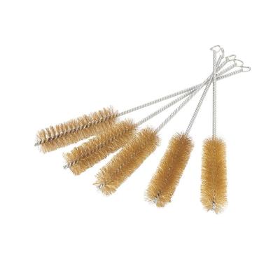 China Sustainable 2.5cm Diameter Copper Wire Tube Brush Wire Cleaning Brush Total Length Hand Tool Metal Brass Handle 30cm for sale