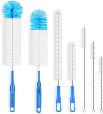 China Viable multifunctional set brush long bottle and straw cleaning brush suitable for narrow neck bottles, sinks, pipes, hip flask for sale