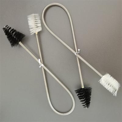 China Factory direct sales 375mm custom made pipe cleaning brush double headed durable spring brush for sale