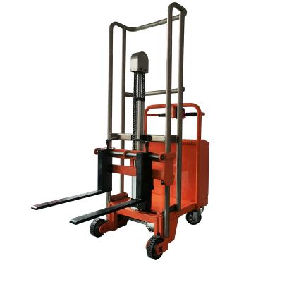 China High efficiency 1.5 ton 1.5 ton 2 ton 1.6m 2m electric 3m hand lift stacker forklift with adjustable fork for sale