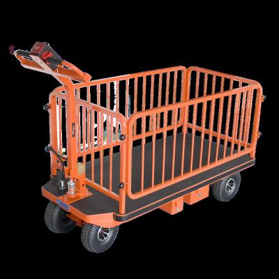 China Warehouse Logistic Power Convenience 500kg Electric Platform Cart Carts For Transport Trolley Outdoor Electric Flat Motor for sale