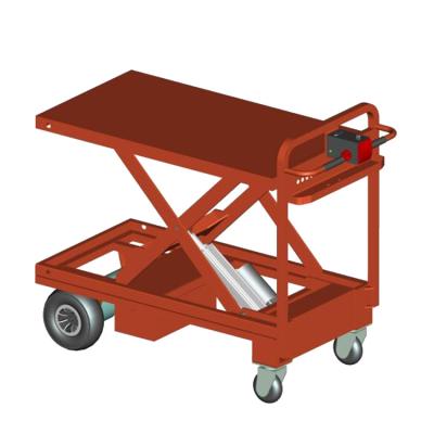 China NK 1113 Lift Table Platform Trolley Easy Mobile Power Lifting Electric Trolley For Material Handling for sale