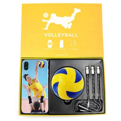 China Business Gift Sports Volleyball Gift Set 5W 10W 15W Mobile Phone Charger DIY Wireless Charger Phone Case for sale