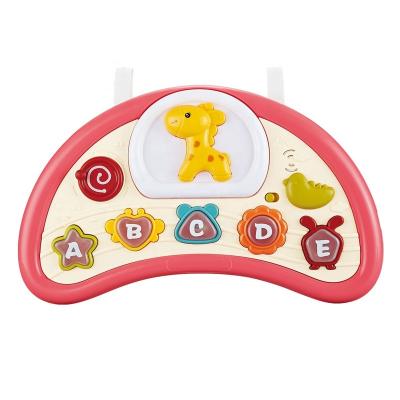 China Battery Operated Electronic Musical Toy Preschool Educational Cartoon Keyboard Bell Baby Piano Hanging Toys for sale