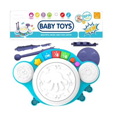 China Light/Music Baby Learning Toys Music Hand Beats Drum Toys Baby Play Educational Musical Toys with Music and Light for sale