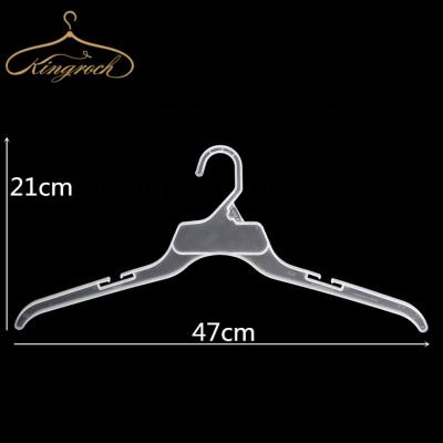 China Free Shipping Eco-friendly Material 19-Inch 509 Translucent All Plastic Hanger Great For Adult Garment Sweaters Tops Shirts Clothes for sale