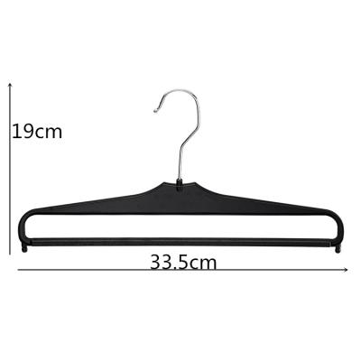 China PS Material Plastic Dress Hanger Women 13.2-Inch Black Dress Hanger Cheap Price Eco-friendly Material for sale