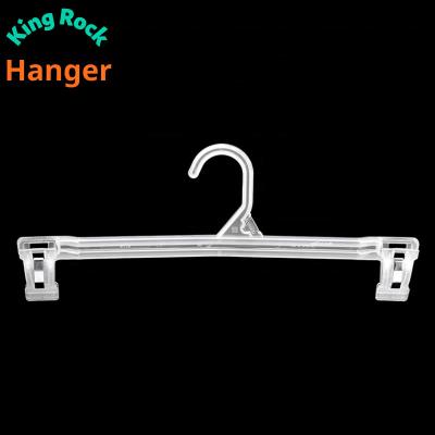 China High Quality 14 Inch Transparent 6114 Eco-friendly Materials All Plastic Sturdy Pants Bottoms Plastic Non Slip Clips Bottoms Rim Hanger for sale