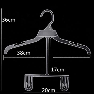 China Wholesale 2 Piece Full Body Clear Plastic Hanger Eco-friendly Material Kids Clothes Set for sale