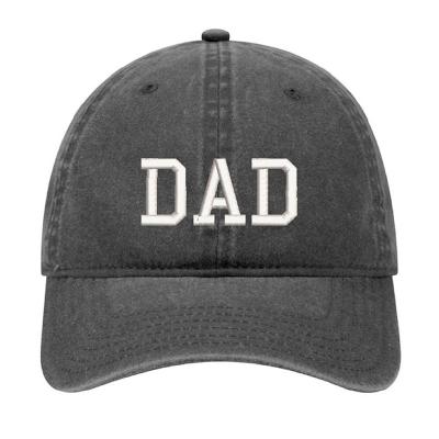 China COMMON DAD Embroidered Baseball Cap Adjustable Dad Hat Washed Custom Sports Hats For Men for sale