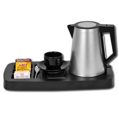 China 360 Rotation Kettle Tray Set (1.2L Stainless Steel Degree Base Kinhao JK-22/JF999A Hotel Kettle, ABS Plastic Tray) for sale