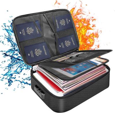 中国 Document Bag with Lock,Fireproof 3-Layer File Storage Case with Water-Resistant Zipper,Document Safe Portable 販売のため