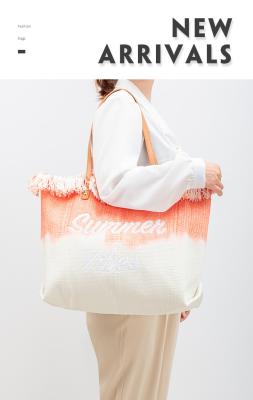 Chine EMBROIDERED TOTE TASSEL DESIGN CANVAS BAG BRAIDED ALPHABET CANVAS UNDERARM NEW SHOULDER SUMMER HIGH CAPACITY WOMEN'S BAG à vendre