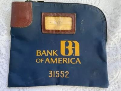 중국 VINTAGE BANK OF AMERICA 돈 가방 잠금 가방 아이디 가방 빌 가방 동전 가방 은행 잠금 가방 판매용