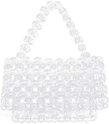 Cina Miuco Women Beaded Bag Handmade Transparent Acrylic Handbags in vendita