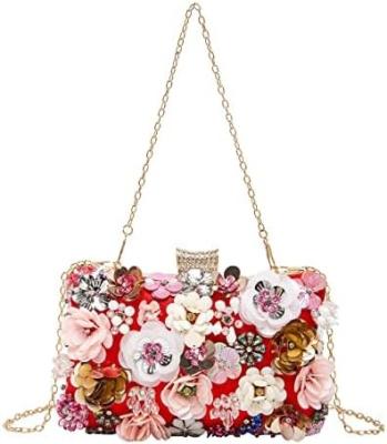 中国 LETODE FLOWER CLUTCH PURSE EVENING BAG FOR WOMEN FORMAL PARTY HANDBAG CHAIN STRAP SHOULDER BAG 販売のため