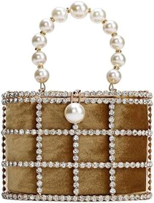 中国 EVENING HANDBAG WOMEN CLUTCH PURSES WITH PEARL DIAMONDS FOR WEDDING PROM BIRTHDAY PARTY DINNER ACCESSORIES 販売のため